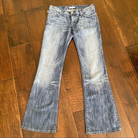 Rock & Republic Y2K Blue Tag Low Rise Bootcut Jeans Roth Acid Blue Jeans Sz 27 - Picture 5 of 13